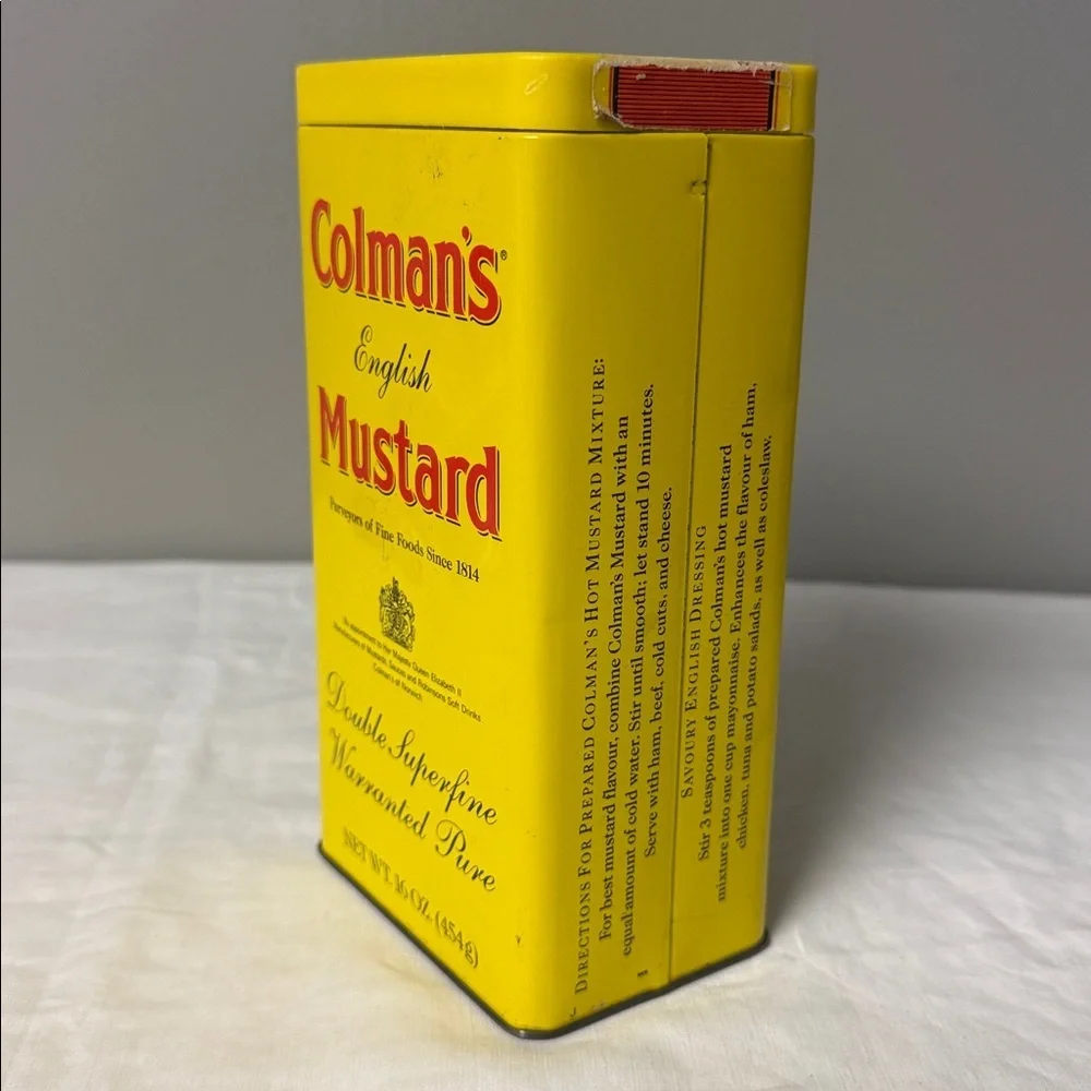 Vintage Colman’s English Mustard Tin — Double Superfine Mustard